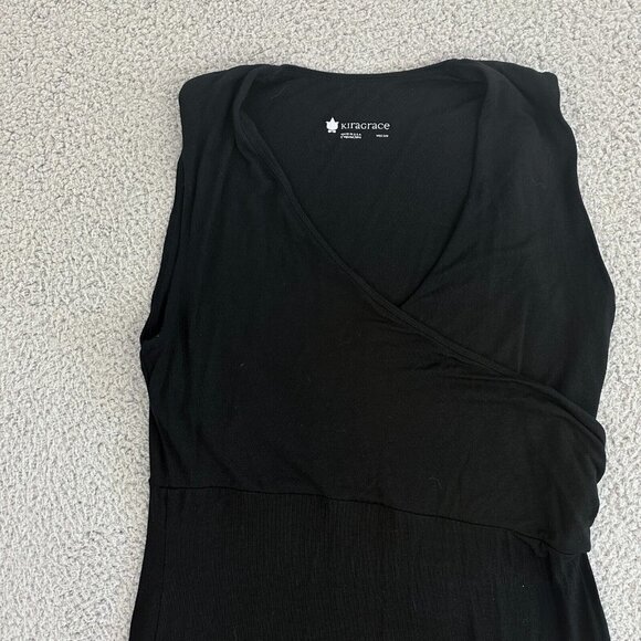 KIRAGRACE Dress size Medium Wrap Yoga Sleeveless Mimimalist USA Made - Picture 15 of 16